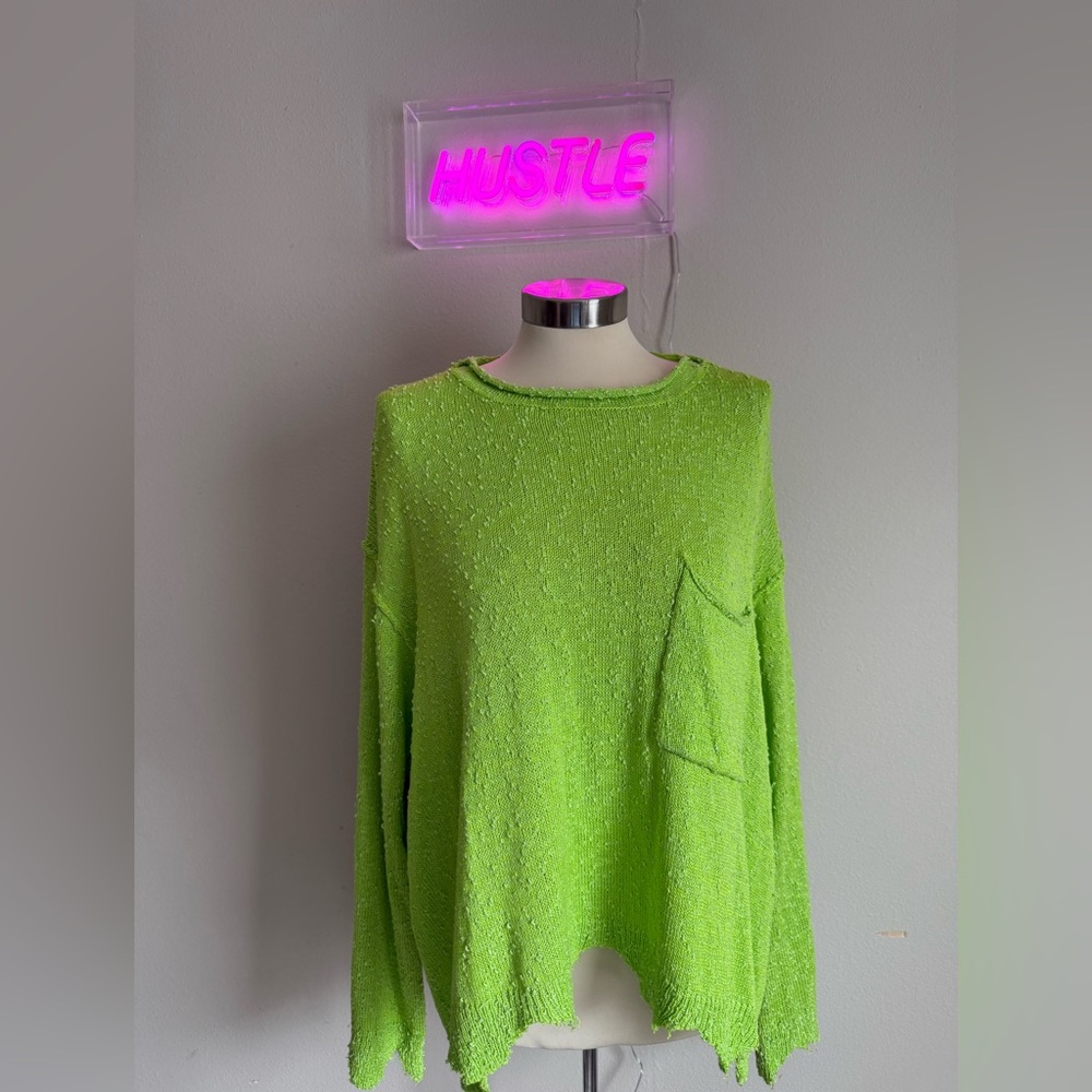 Peach Love California Lime Knit Sweater